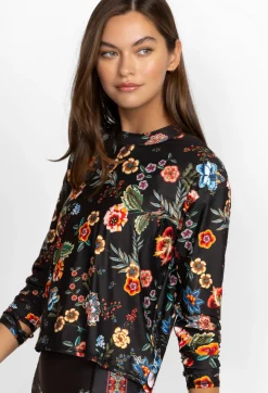 Discount Johnny Was Mock Neck Step Hem Tee Ardell