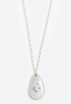 Hot Johnny Was Moonlight Monstone Necklace Silver