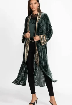 Sale Johnny Was Natalia Silk Kimono Emerald Green