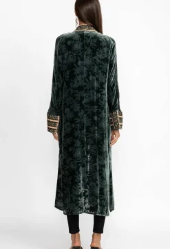 Sale Johnny Was Natalia Silk Kimono Emerald Green