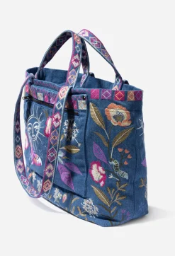 Best Johnny Was Nila Travel Tote Denim Blue
