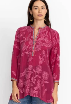 Hot Johnny Was Noah Cabana Tunic Rumba Red