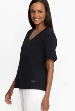 Hot Johnny Was Organic Cotton Drop Shoulder Tee Black Beauty