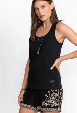 Johnny Was Organic Cotton Essential Tank Black Beauty