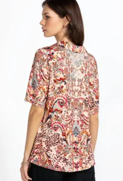 Sale Johnny Was Polo Swing Tee Jungle Paisley