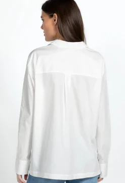 New Johnny Was Poplin Relaxed Pocket Shirt White