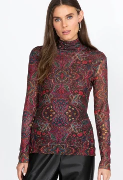 Johnny Was Potion Mock Neck Multi
