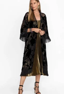 Best Johnny Was Queen Silk Kimono Black