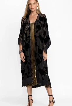 Best Johnny Was Queen Silk Kimono Black