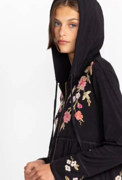 New Johnny Was Quinn Cozy Tiered Hoodie Black