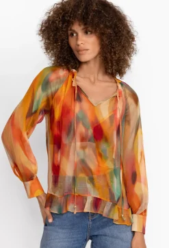 Online Johnny Was Radika Silk Blouse Multi