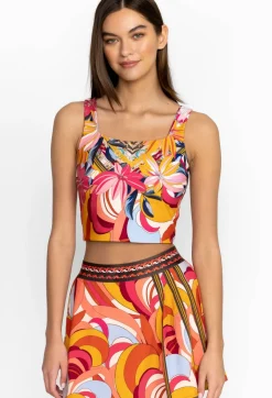 Sale Johnny Was Reversible Compression Tank Golden Rose