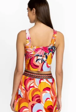Sale Johnny Was Reversible Compression Tank Golden Rose