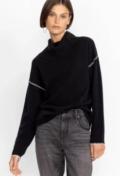 Outlet Johnny Was Rhode Cowl Neck Sweater Black