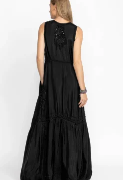 New Johnny Was Rose Noir Dress Black