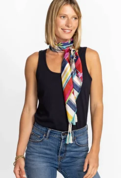 New Johnny Was Scarf Summer Stripe
