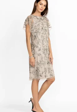 Online Johnny Was Sequin Cocktail Dress Silver