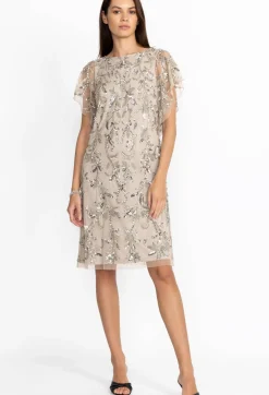 Online Johnny Was Sequin Cocktail Dress Silver