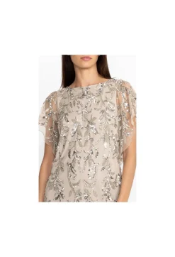 Online Johnny Was Sequin Cocktail Dress Silver