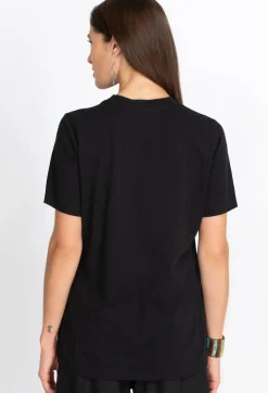 Johnny Was Short Sleeve Crew Neck Layering Tee Black