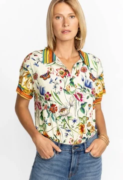 Online Johnny Was Short Sleeve Polo Tee Felix