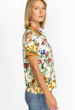 Online Johnny Was Short Sleeve Polo Tee Felix