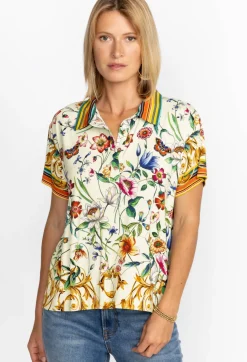 Online Johnny Was Short Sleeve Polo Tee Felix