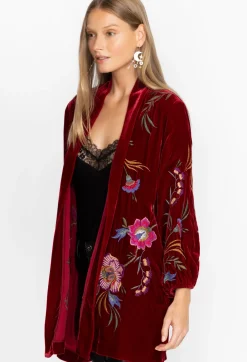 Online Johnny Was Sidonia Bishop Sleeve Kimono Rich Red