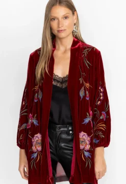 Online Johnny Was Sidonia Bishop Sleeve Kimono Rich Red