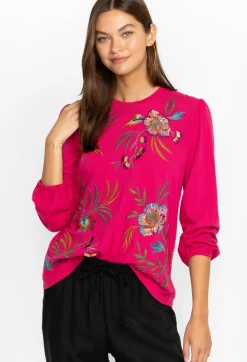 Sale Johnny Was Sidonia Bishop Sleeve Sequin Tee Vivacious