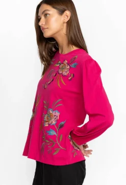 Sale Johnny Was Sidonia Bishop Sleeve Sequin Tee Vivacious