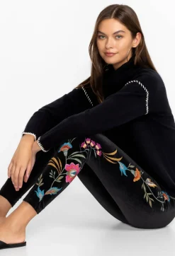 Outlet Johnny Was Sidonia Velvet Stretch Legging Black