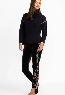 Outlet Johnny Was Sidonia Velvet Stretch Legging Black