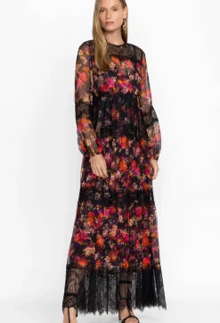 Online Johnny Was Silk Maxi Dress Flora