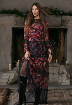 Online Johnny Was Silk Maxi Dress Flora