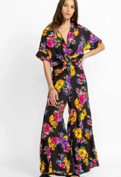 Clearance Johnny Was Silk Tiered Pant Poppy