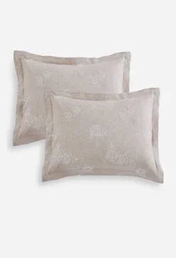 Clearance Johnny Was Skyler Eyelet Linen King Shams Sand