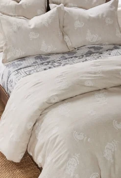 Hot Johnny Was Skyler Eyelet Linen Standard Shams Sand