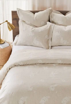 Clearance Johnny Was Skyler Eyelet Queen Linen Duvet Sand