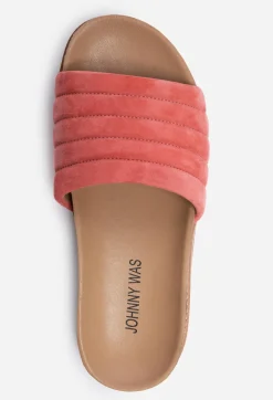 Best Johnny Was Solid Stitch Sandal Coral