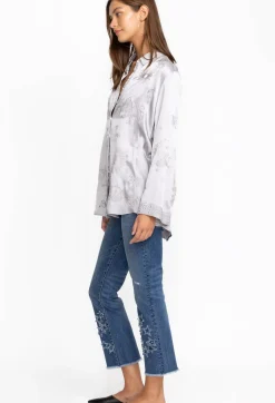 Discount Johnny Was Stars Dance Cropped Baby Boot Jean Vintage Aged Wash