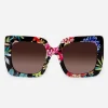 Johnny Was Sutton Sunglasses Printed Dreamer Noir