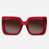 Discount Johnny Was Sutton Sunglasses Solid Red