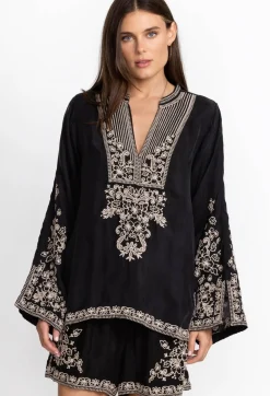 Outlet Johnny Was Tempest Blouse Black