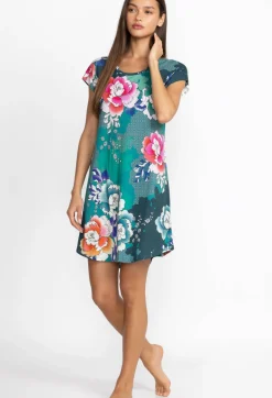 Discount Johnny Was The Brigette Cap Sleeve Dress Tura Turquoise