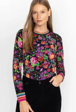 Johnny Was The Janie Favorite Long Sleeve Crew Neck Swing Tee Cantero