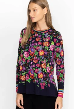 Johnny Was The Janie Favorite Long Sleeve Crew Neck Swing Tee Cantero