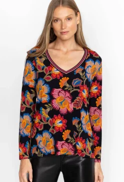 Outlet Johnny Was The Janie Favorite Long Sleeve V-Neck Tee Sidonia