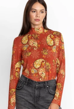 Hot Johnny Was The Janie Favorite Mock Neck Paisley Lace