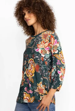 Johnny Was The Janie Favorite Puff Sleeve Knit Tee Orizaba